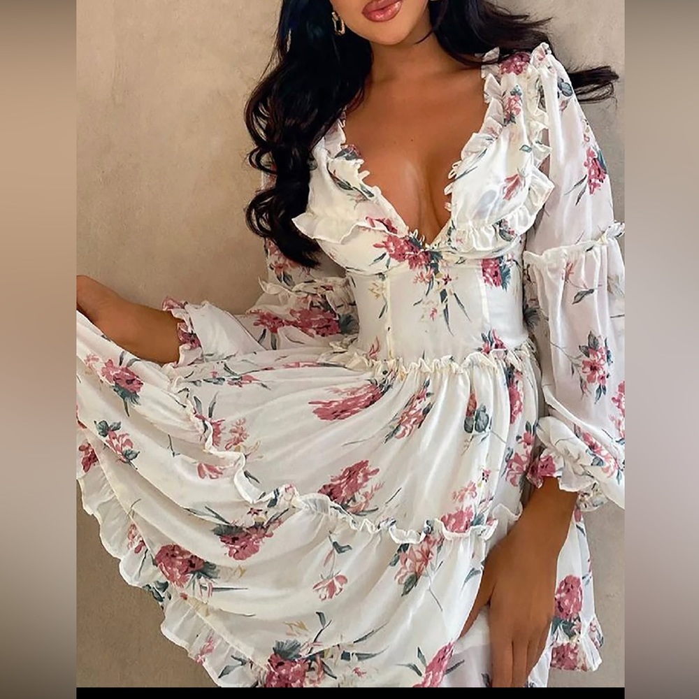 Fashion Nova Always you and I Floral Mini Dress